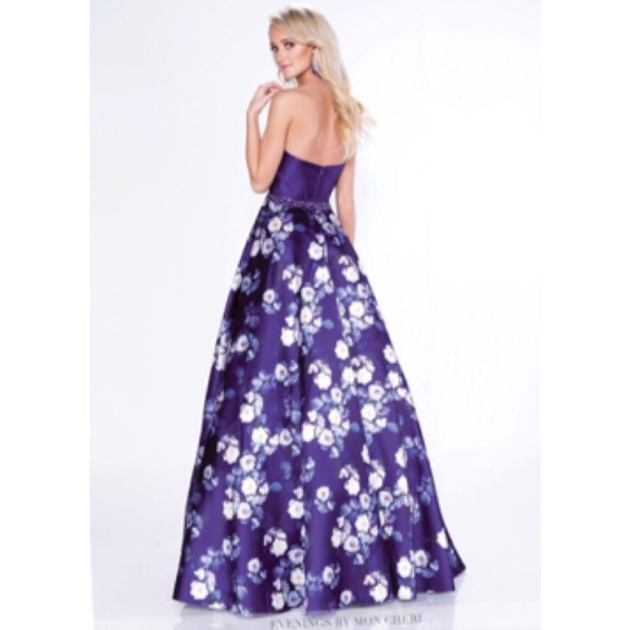 Magenta Evenings By Mon Cheri strapless corset ball gown - Picture 6 of 8